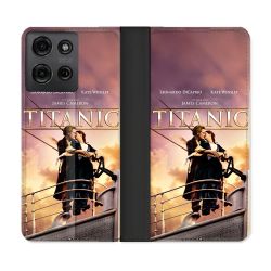 Housse cuir portefeuille Pour Motorola G75 5G Titanic