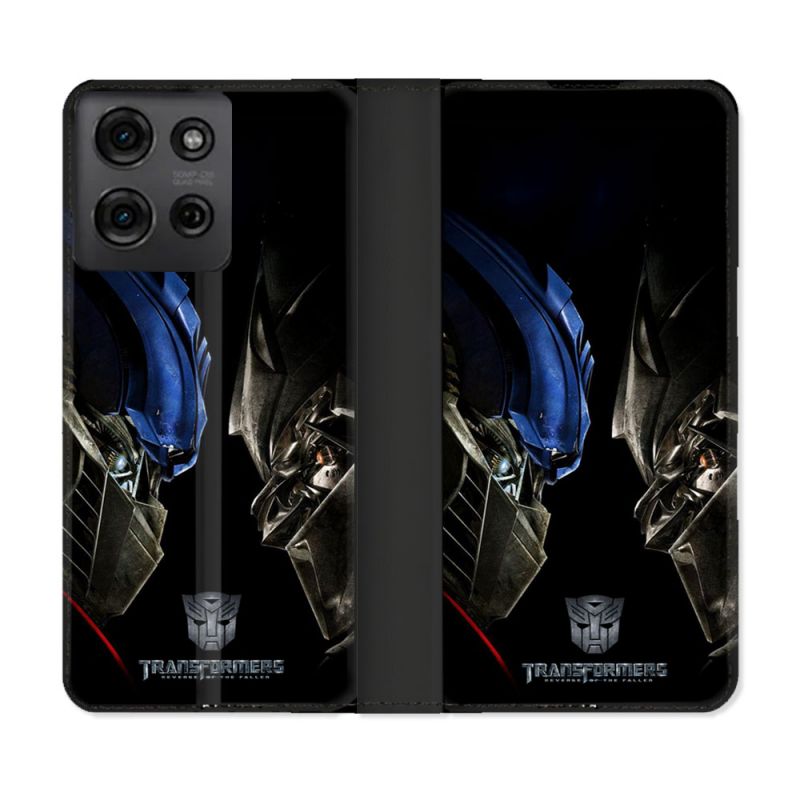 Housse cuir portefeuille Pour Motorola G75 5G Transformers
