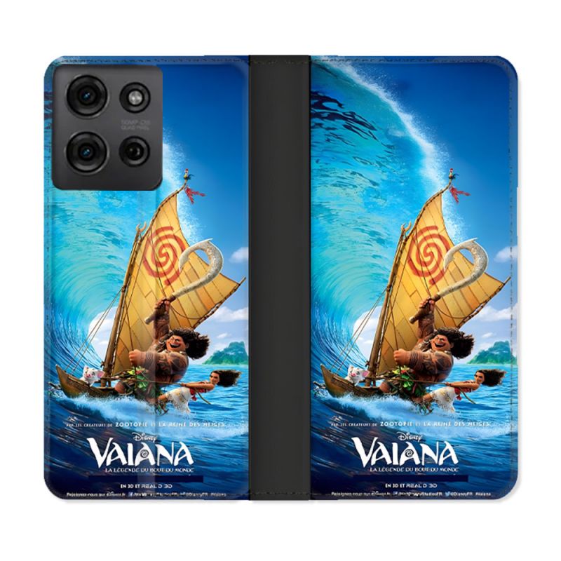 Housse cuir portefeuille Pour Motorola G75 5G Vaiana
