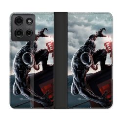 Housse cuir portefeuille Pour Motorola G75 5G Venom