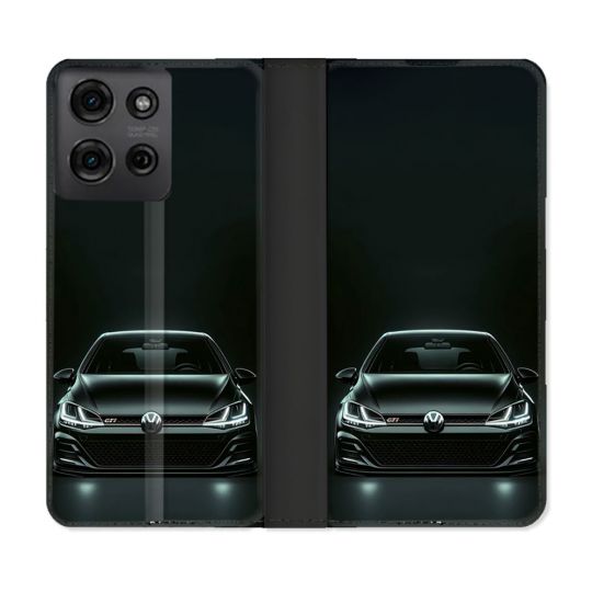 Housse cuir portefeuille Pour Motorola G75 5G Volkwagen Golf GTI
