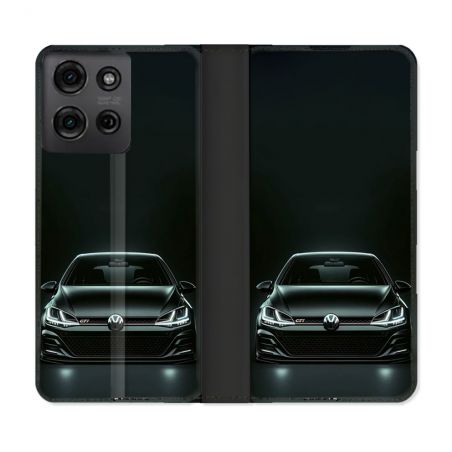 Housse cuir portefeuille Pour Motorola G75 5G Volkwagen Golf GTI