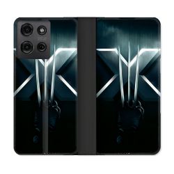 Housse cuir portefeuille Pour Motorola G75 5G Xmen