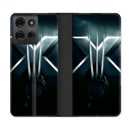 Housse cuir portefeuille Pour Motorola G75 5G Xmen