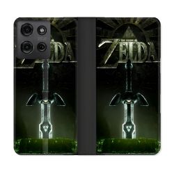 Housse cuir portefeuille Pour Motorola G75 5G Zelda