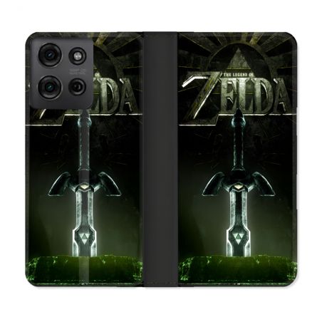 Housse cuir portefeuille Pour Motorola G75 5G Zelda