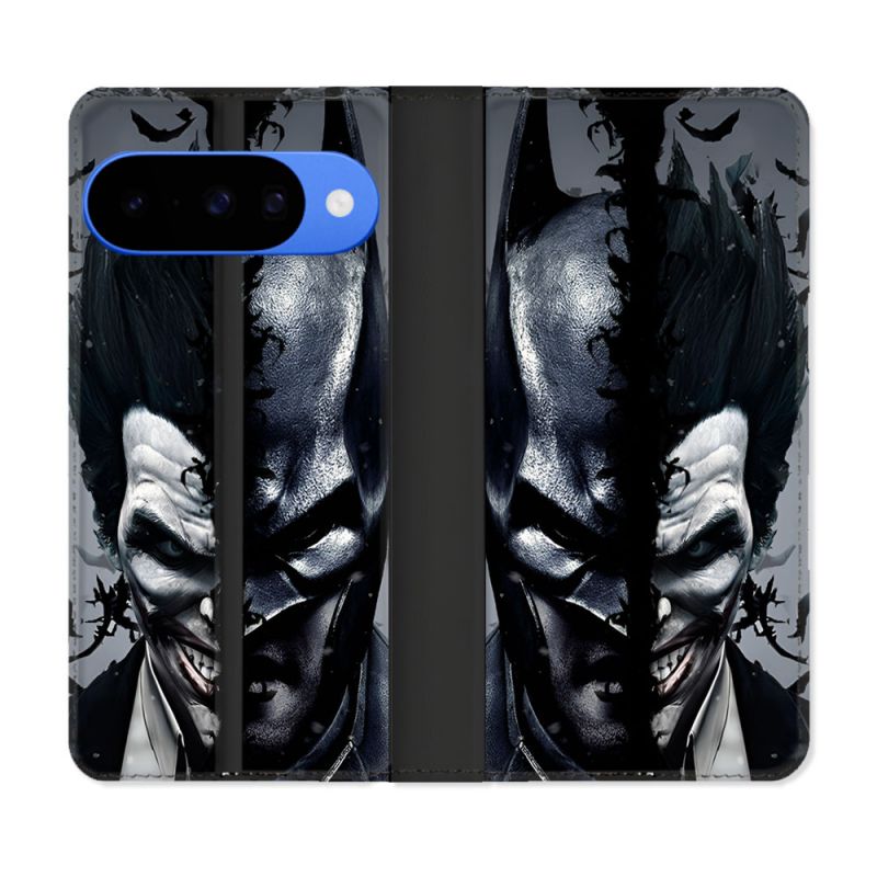 Housse cuir portefeuille Pour Google Pixel 10 Batman Joker