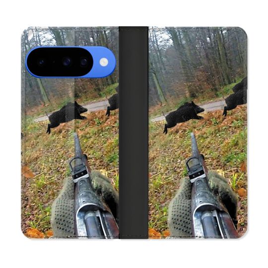 Housse cuir portefeuille Pour Google Pixel 10 Chasse Vision Tir
