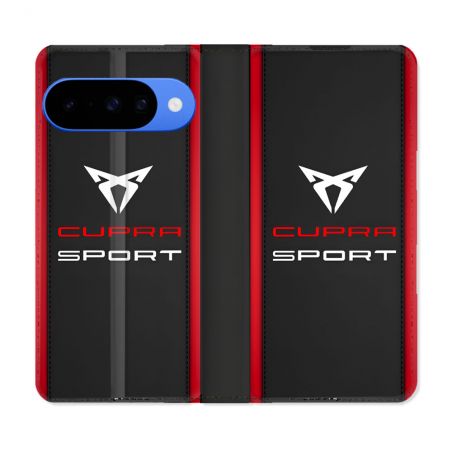 Housse cuir portefeuille Pour Google Pixel 10 Cupra