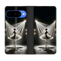 Housse cuir portefeuille Pour Google Pixel 10 Danseuse Lumière