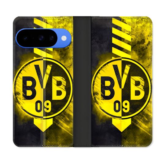 Housse cuir portefeuille Pour Google Pixel 10 Foot Dortmund