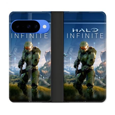 Housse cuir portefeuille Pour Google Pixel 10 Halo