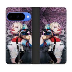 Housse cuir portefeuille Pour Google Pixel 10 Harley Quinn Batte