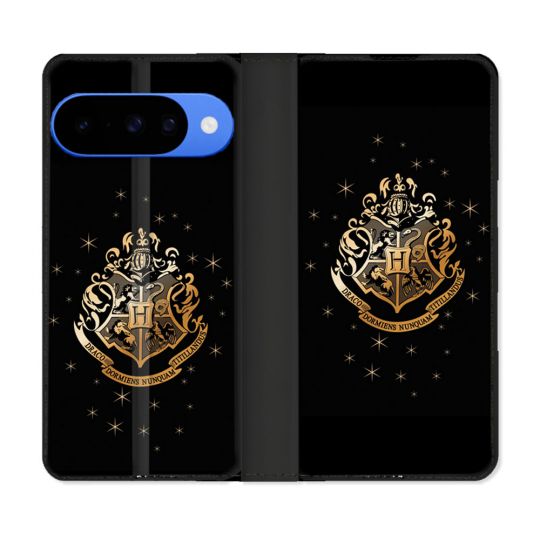 Housse cuir portefeuille Pour Google Pixel 10 Harry Potter Poudlard