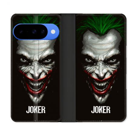 Housse cuir portefeuille Pour Google Pixel 10 Joker Noir