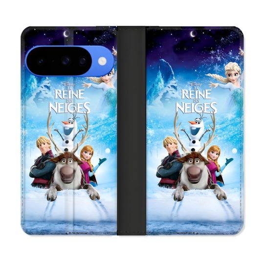 Housse cuir portefeuille Pour Google Pixel 10 La Reine Des Neiges