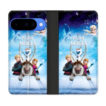 Housse cuir portefeuille Pour Google Pixel 10 La Reine Des Neiges