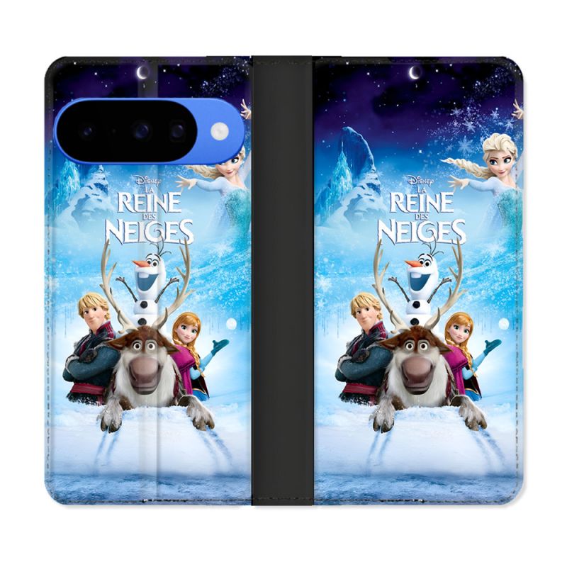 Housse cuir portefeuille Pour Google Pixel 10 La Reine Des Neiges