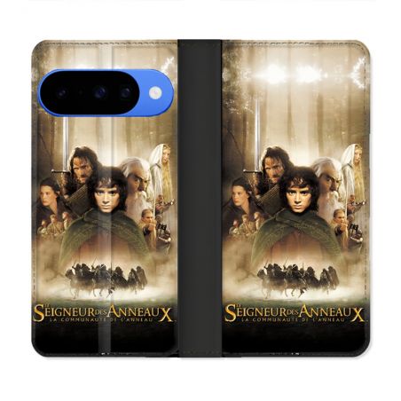 Housse cuir portefeuille Pour Google Pixel 10 Le seigneur Des Anneaux Affiche