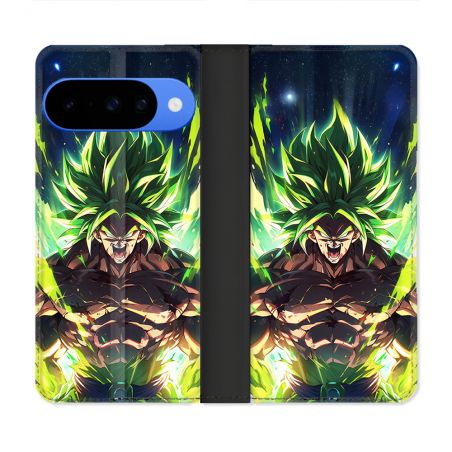 Housse cuir portefeuille Pour Google Pixel 10 Manga Dragon Ball Broly