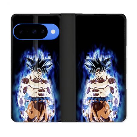 Housse cuir portefeuille Pour Google Pixel 10 Manga Dragon Ball Sangoku Noir