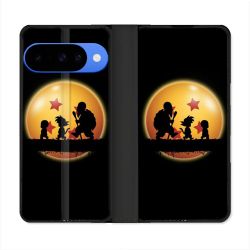 Housse cuir portefeuille Pour Google Pixel 10 Manga Dragon Ball Vintage