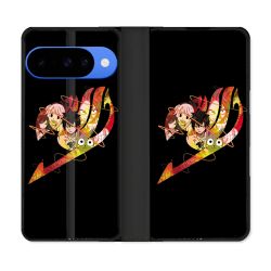 Housse cuir portefeuille Pour Google Pixel 10 Manga Fairy Tail Logo Noir