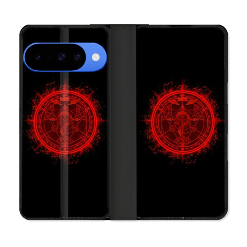 Housse cuir portefeuille Pour Google Pixel 10 Manga Fullmetal Alchemist Logo