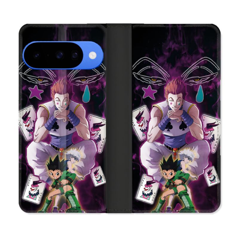 Housse cuir portefeuille Pour Google Pixel 10 Manga Hunter X Hunter Hisoka