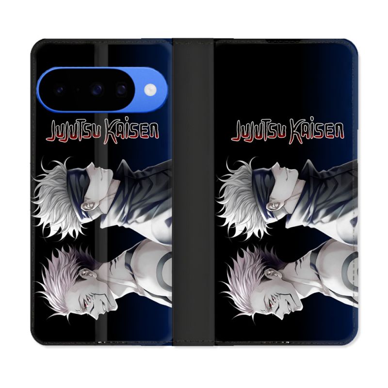 Housse cuir portefeuille Pour Google Pixel 10 Manga Jujutsu Kaisen