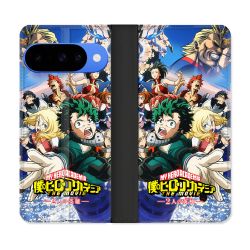 Housse cuir portefeuille Pour Google Pixel 10 Manga My Hero Academia Affiche
