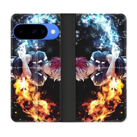 Housse cuir portefeuille Pour Google Pixel 10 Manga My Hero Academia Shoto