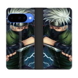 Housse cuir portefeuille Pour Google Pixel 10 Manga Naruto Kakashi