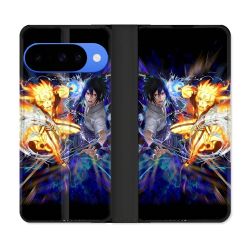 Housse cuir portefeuille Pour Google Pixel 10 Manga Naruto VS