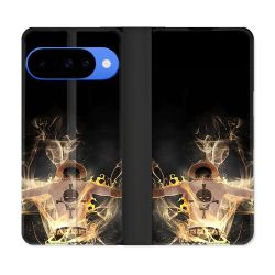 Housse cuir portefeuille Pour Google Pixel 10 Manga One Piece Ace Noir