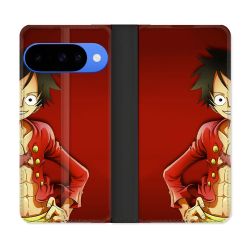 Housse cuir portefeuille Pour Google Pixel 10 Manga One Piece Luffy