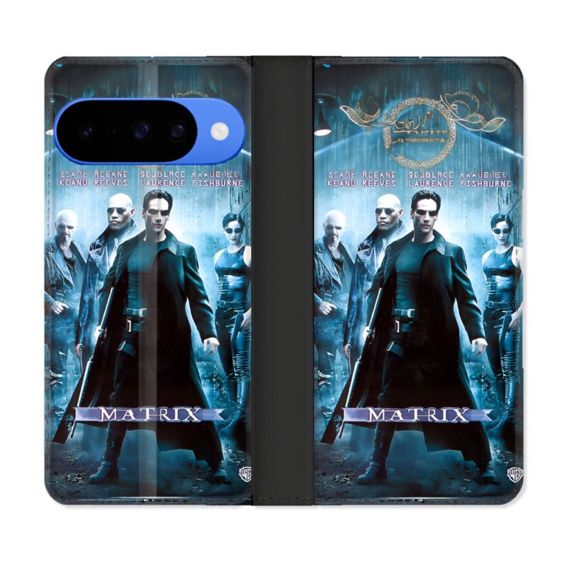 Housse cuir portefeuille Pour Google Pixel 10 Matrix Affiche