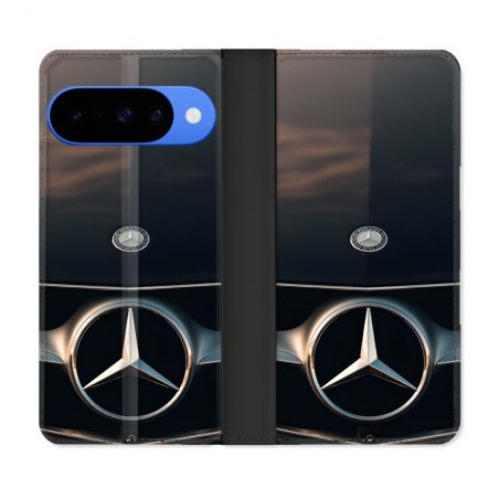 Housse cuir portefeuille Pour Google Pixel 10 Mercedes Calendre