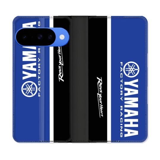 Housse cuir portefeuille Pour Google Pixel 10 Moto Yamaha