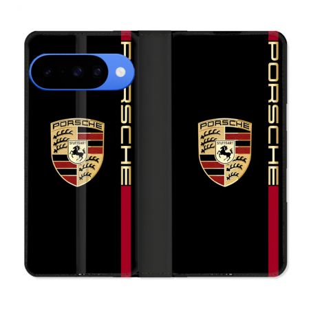 Housse cuir portefeuille Pour Google Pixel 10 Porsche Line