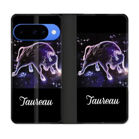 Housse cuir portefeuille Pour Google Pixel 10 Signe Zodiaque 2 Taureau