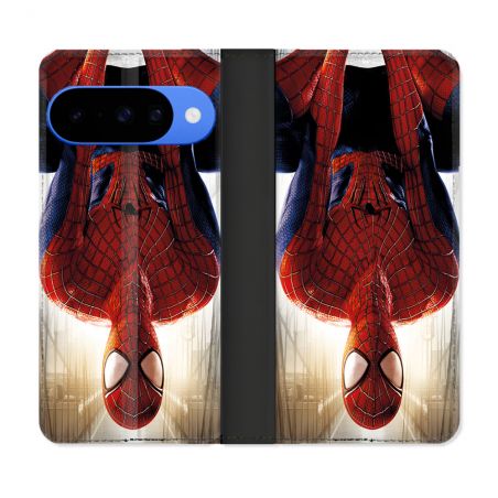 Housse cuir portefeuille Pour Google Pixel 10 Spiderman Invers