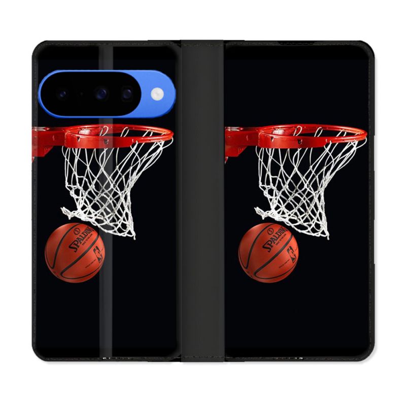 Housse cuir portefeuille Pour Google Pixel 10 Sport Basket Panier