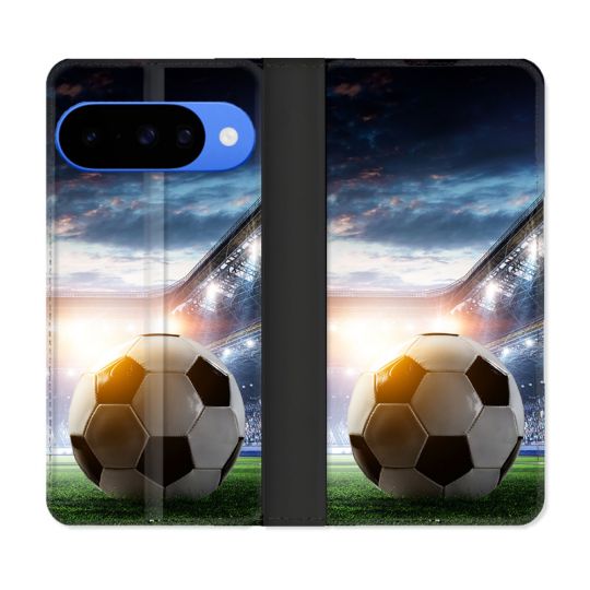Housse cuir portefeuille Pour Google Pixel 10 Sport Football Stade
