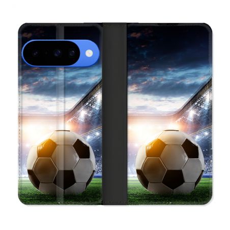 Housse cuir portefeuille Pour Google Pixel 10 Sport Football Stade