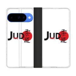 Housse cuir portefeuille Pour Google Pixel 10 Sport Judo Logo