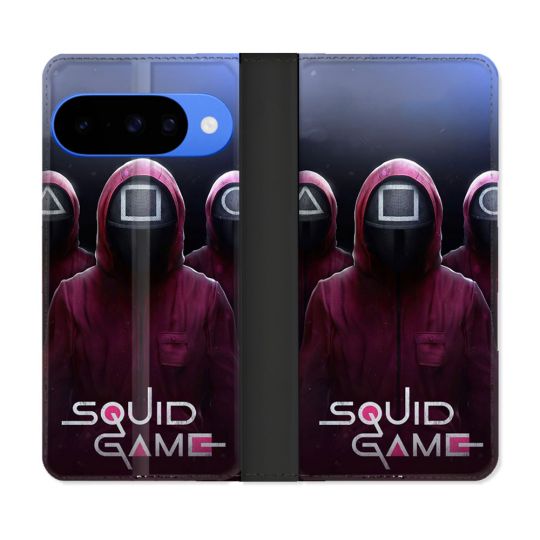 Housse cuir portefeuille Pour Google Pixel 10 Squid Game