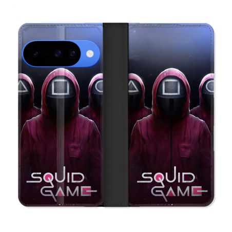 Housse cuir portefeuille Pour Google Pixel 10 Squid Game