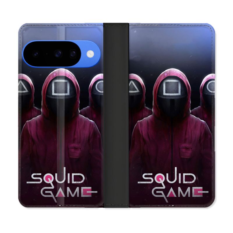 Housse cuir portefeuille Pour Google Pixel 10 Squid Game