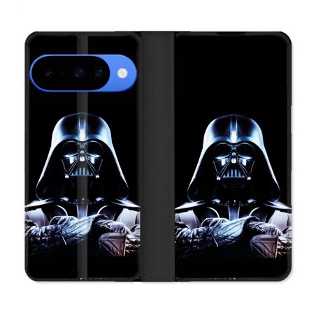 Housse cuir portefeuille Pour Google Pixel 10 Star Wars - Dark Vador Noir